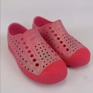 NATIVE Jefferson Pink Glitter Sparkle Slipon Shoe Size C10